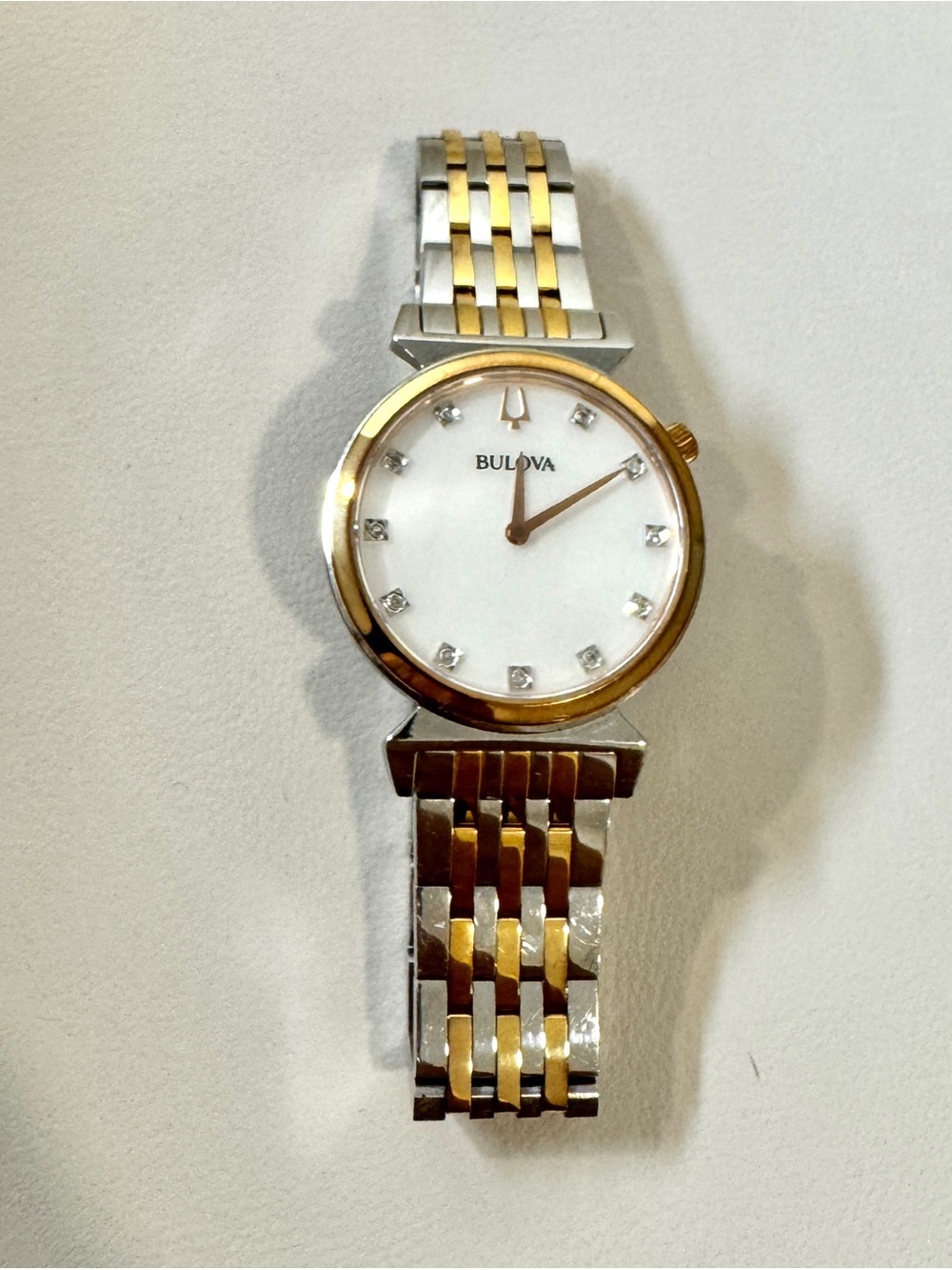 Bulova two tone diamond watch